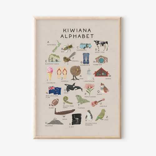 Kiwiana Alphabet | Art Print