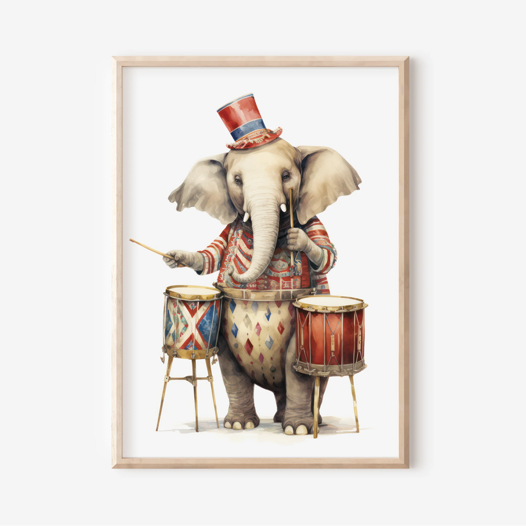 Vintage Circus Elephant | Art Print