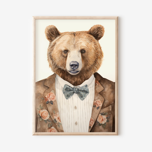 Vintage Dressed Bear | Art Print